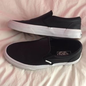Vans “Perf Leather Slip-On” - Black